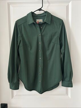 Pilcro Deep Green Button-Down Shirt